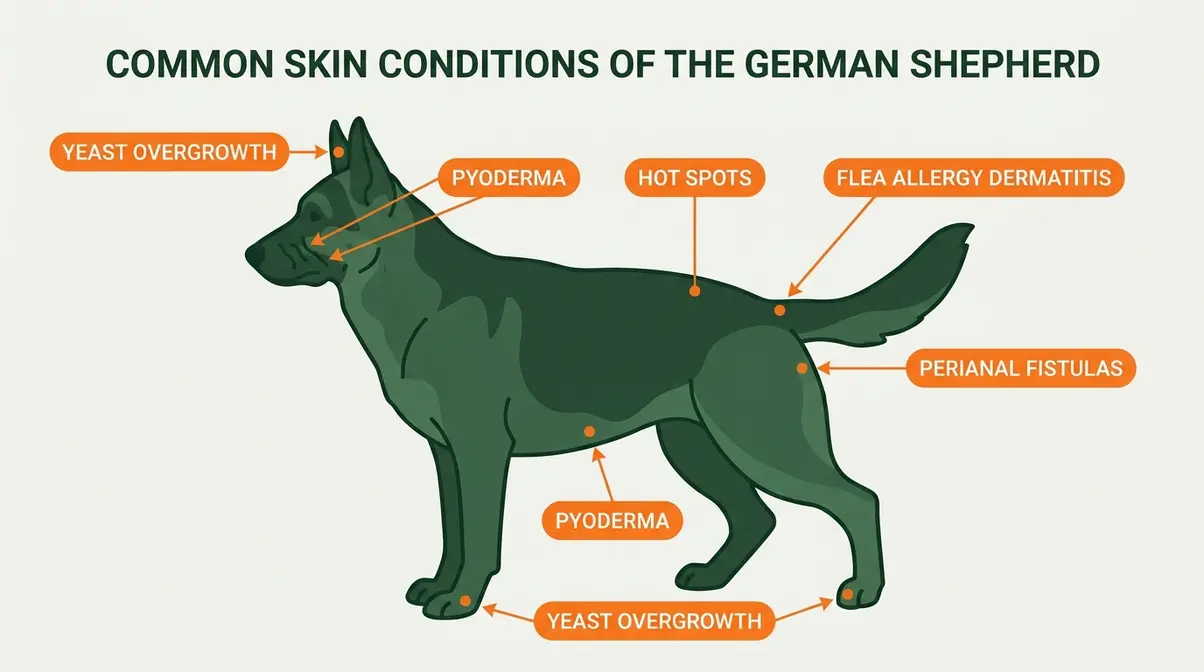 German Shepherd Skin Problems: Causes and Treatment